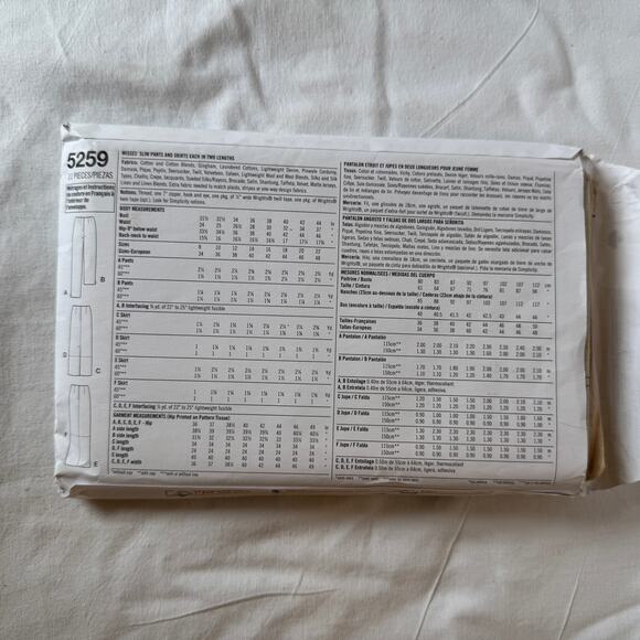 Simplicity Sewing Pattern 5259 Pants Skirt Misses Size 8-14 - Picture 2 of 3